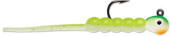VMC Tungsten Wax Tail Jig 1/32 oz Green Orange Glow for precise freshwater jigging.