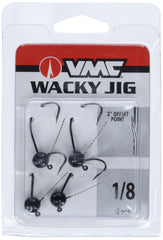 VMC Wacky Weedless Jig 1/8 Black flick shake action in motion