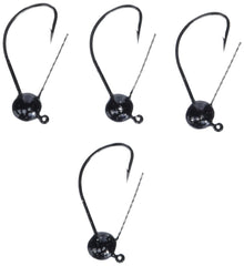 VMC Wacky Weedless Jig 1/8 Black top view for precise placement in vegetation