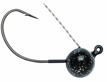 VMC Wacky Weedless Jig head in black nickel for weedless fishing and confident hookups