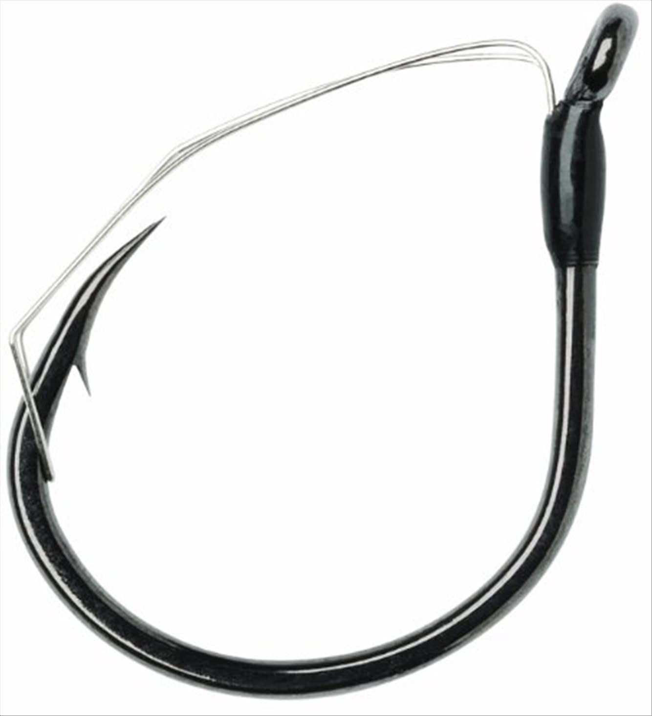 VMC Weedless Wacky Hook Black Nickel 3/0, ideal for weedless finesse presentations.