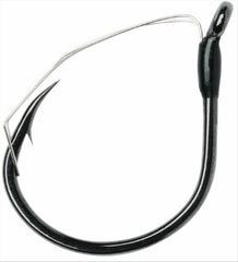 VMC Weedless Wacky Hook Black Nickel 3/0, ideal for weedless finesse presentations.