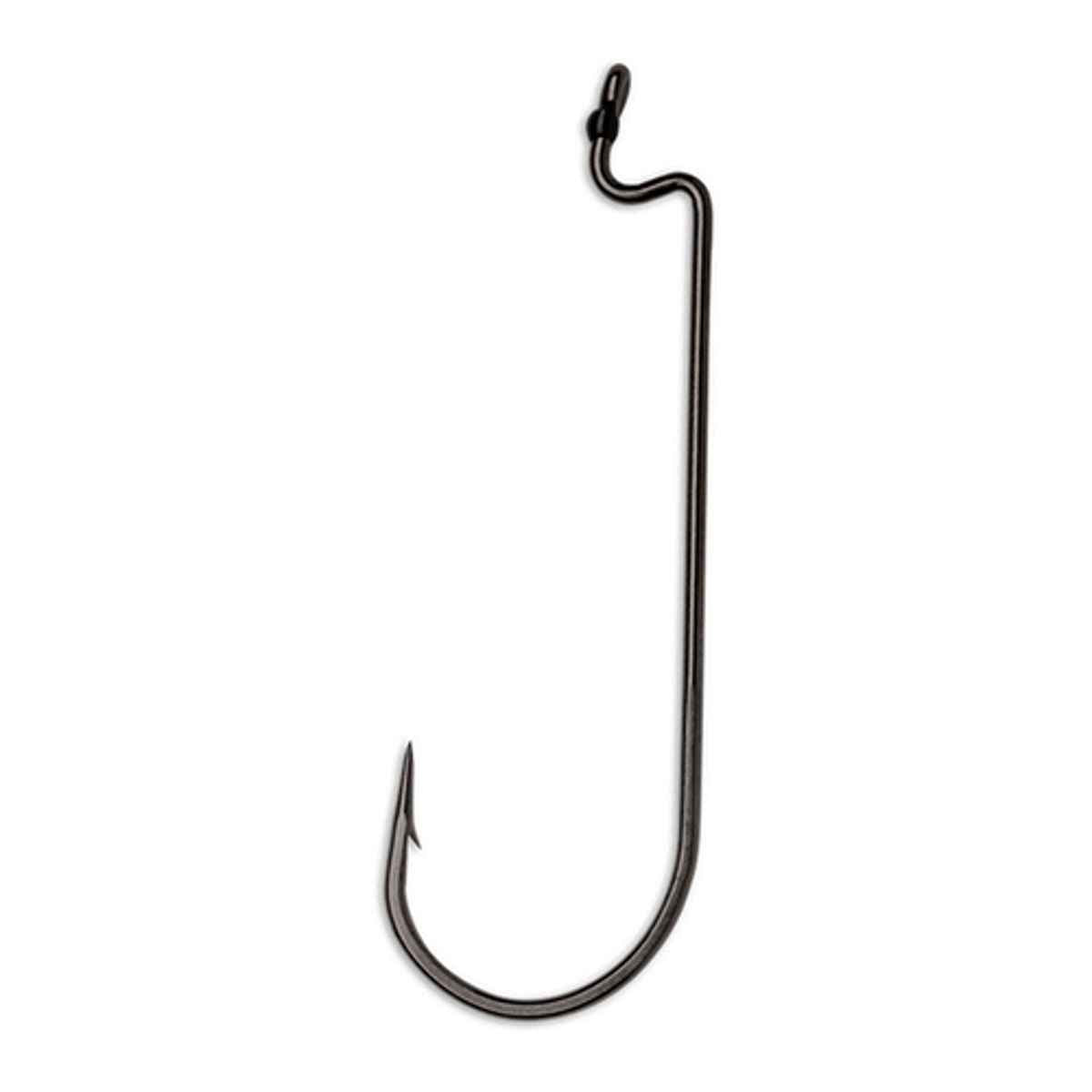 VMC Worm Hook #1 with offset point enhances Carolina rig hookups