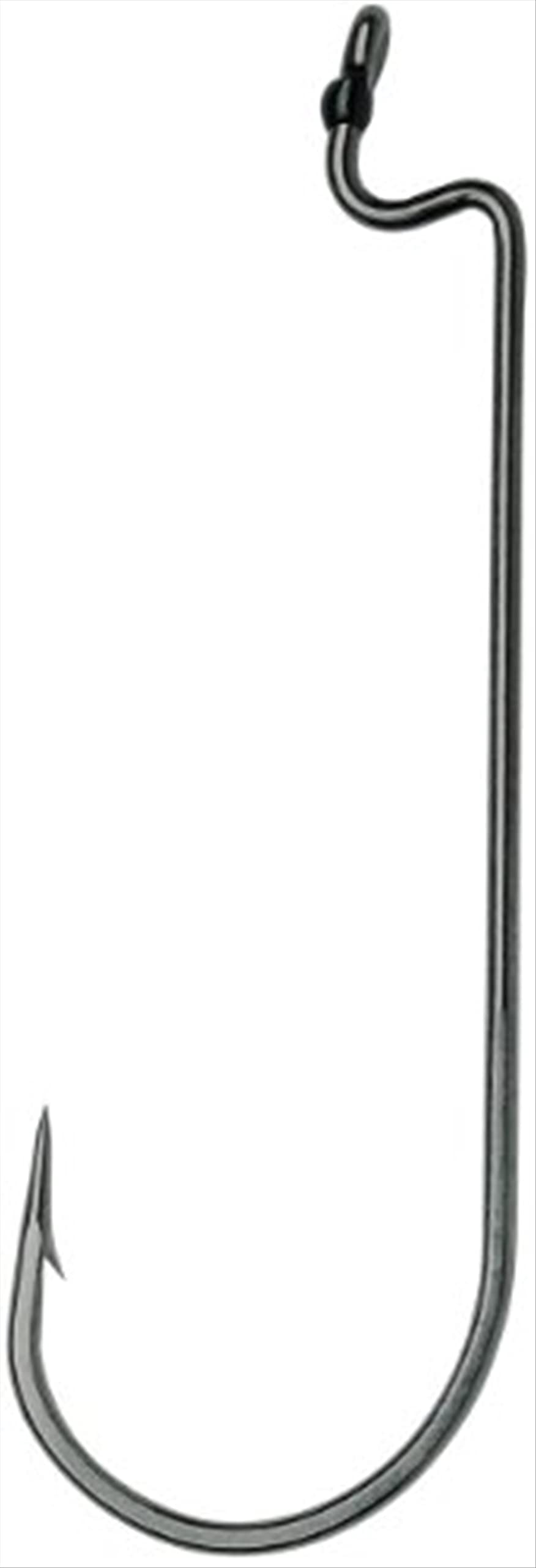 VMC Worm Hook 3/0 in black nickel, ideal for Carolina rigs and light-to-medium lines.