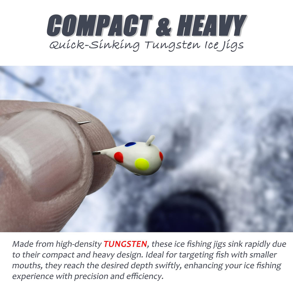 VMSIXVM 3mm tungsten ice jig head with #16 hook