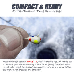 VMSIXVM 3mm tungsten ice jig head with #16 hook