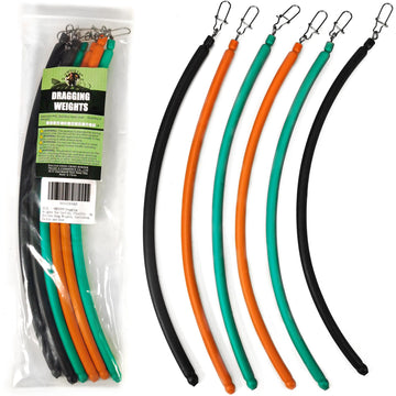 VMSIXVM catfish drag weights 6pc set, 3oz, 14in, multi-color