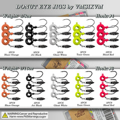 VMSIXVM crappie jig heads kit 30pcs in 1/16oz with underspin