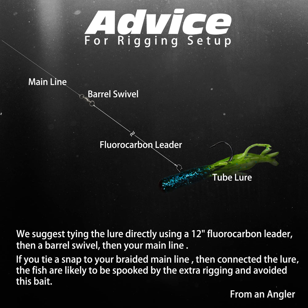 Durable tube jig head and soft plastic body