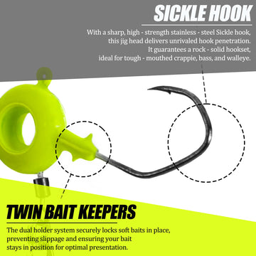 High-carbon steel sickle hook for strong penetration and corrosion resistance