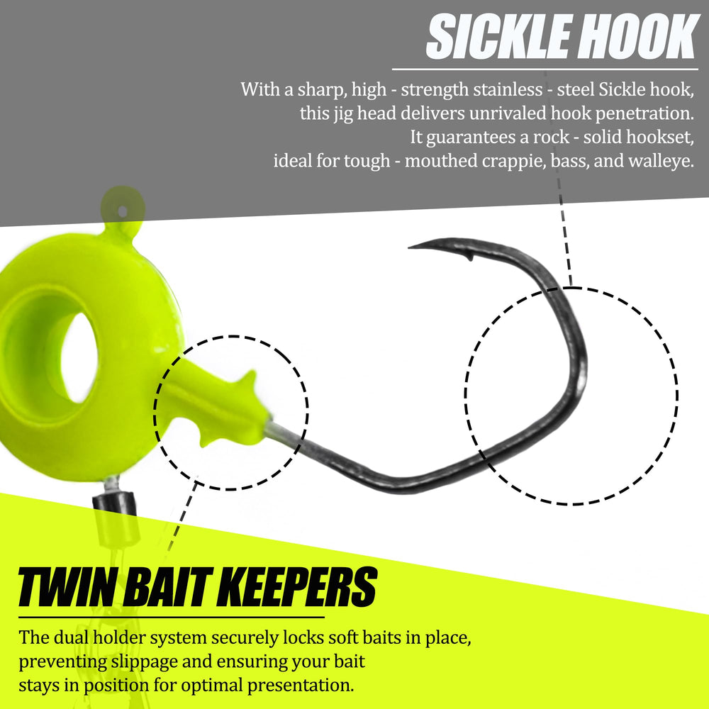 High-carbon steel sickle hook for strong penetration and corrosion resistance
