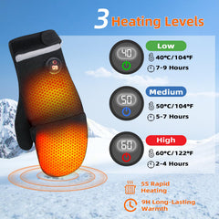VobeNit heated gloves provide full-hand warmth from back to fingertips.