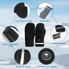 VobeNit heated gloves show LED temperature display for easy heat control.