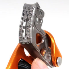 Vobumix foot ascender attachment strap close-up highlights compact durability.
