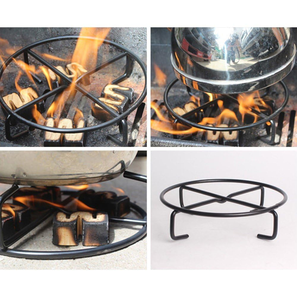 Vobumix portable campfire cooking stand for quick stove setup.