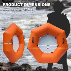 Dual grab handles on the sides of VOFiTNY orange river tube