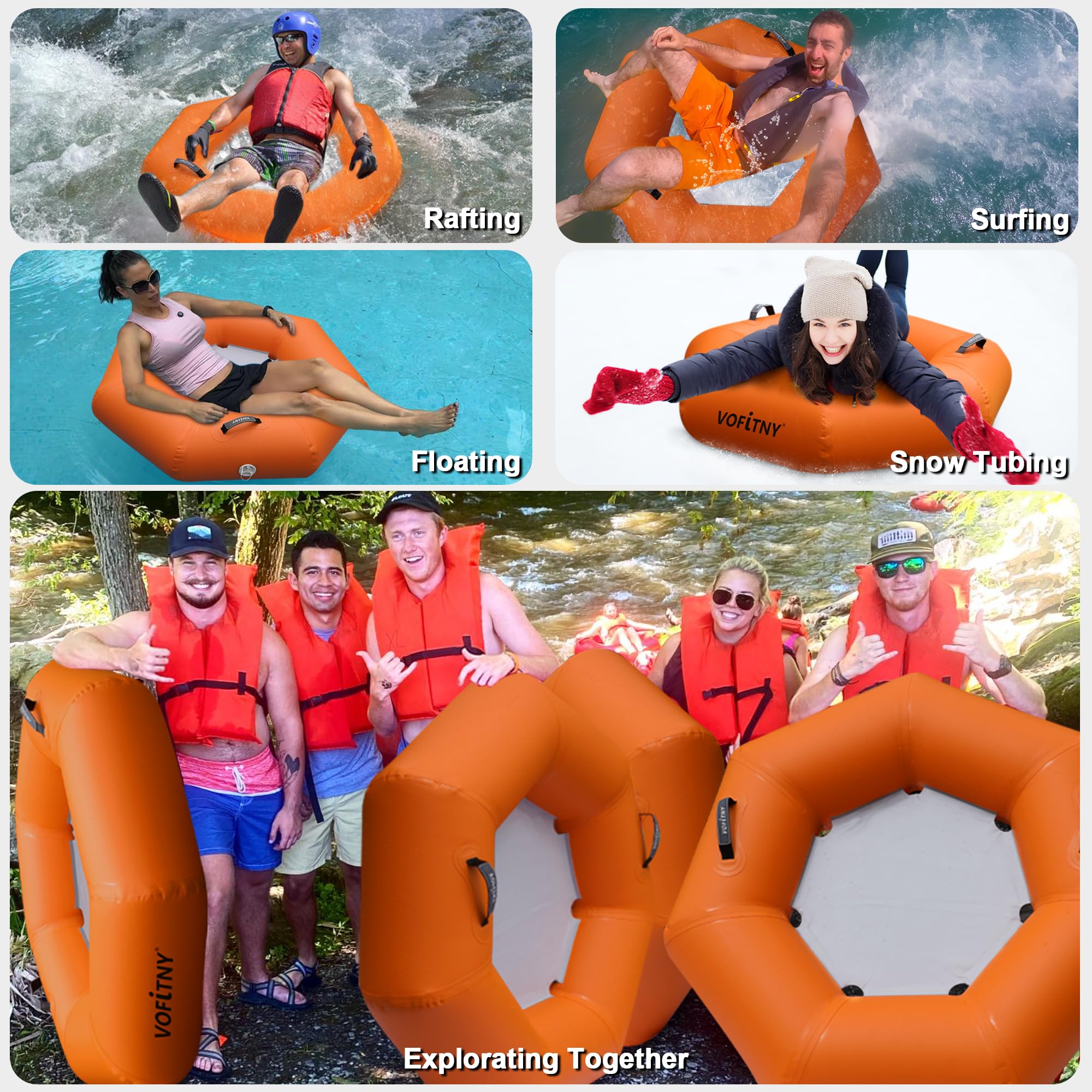Deflated VOFiTNY river tube packed for storage