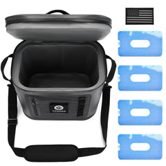 Vogano Soft Cooler interior preserves cold for 28 cans on camping trips