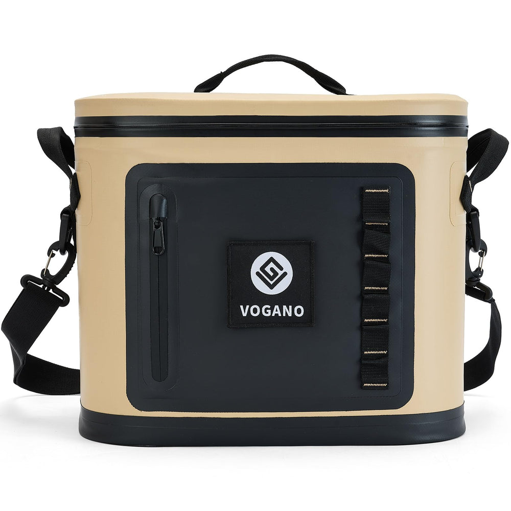 Vogano Soft Cooler with waterproof zipper keeps contents dry on adventures.