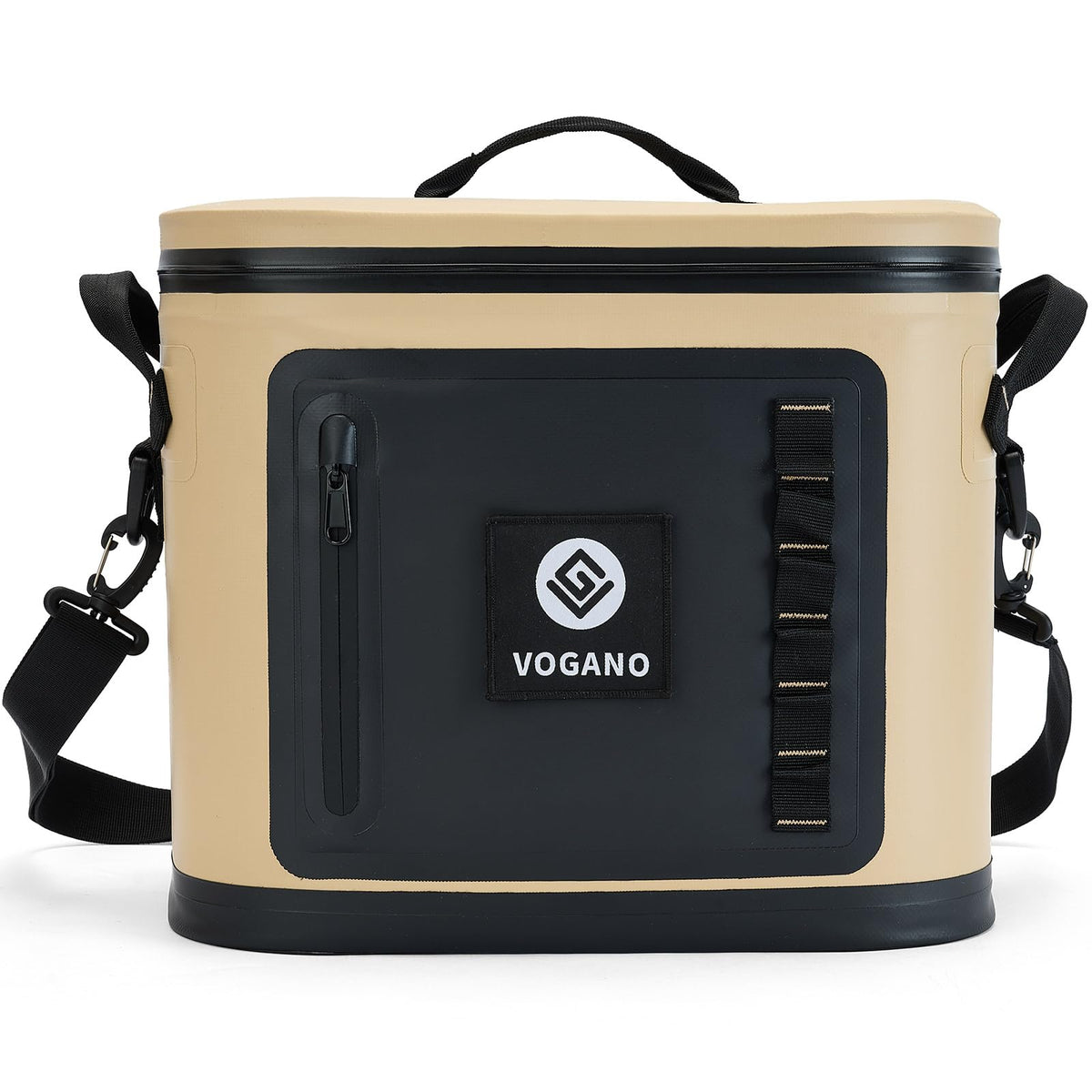 Vogano Soft Cooler with waterproof zipper keeps contents dry on adventures.