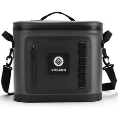 Vogano Soft Cooler with waterproof zipper showing leak-proof protection in wet conditions