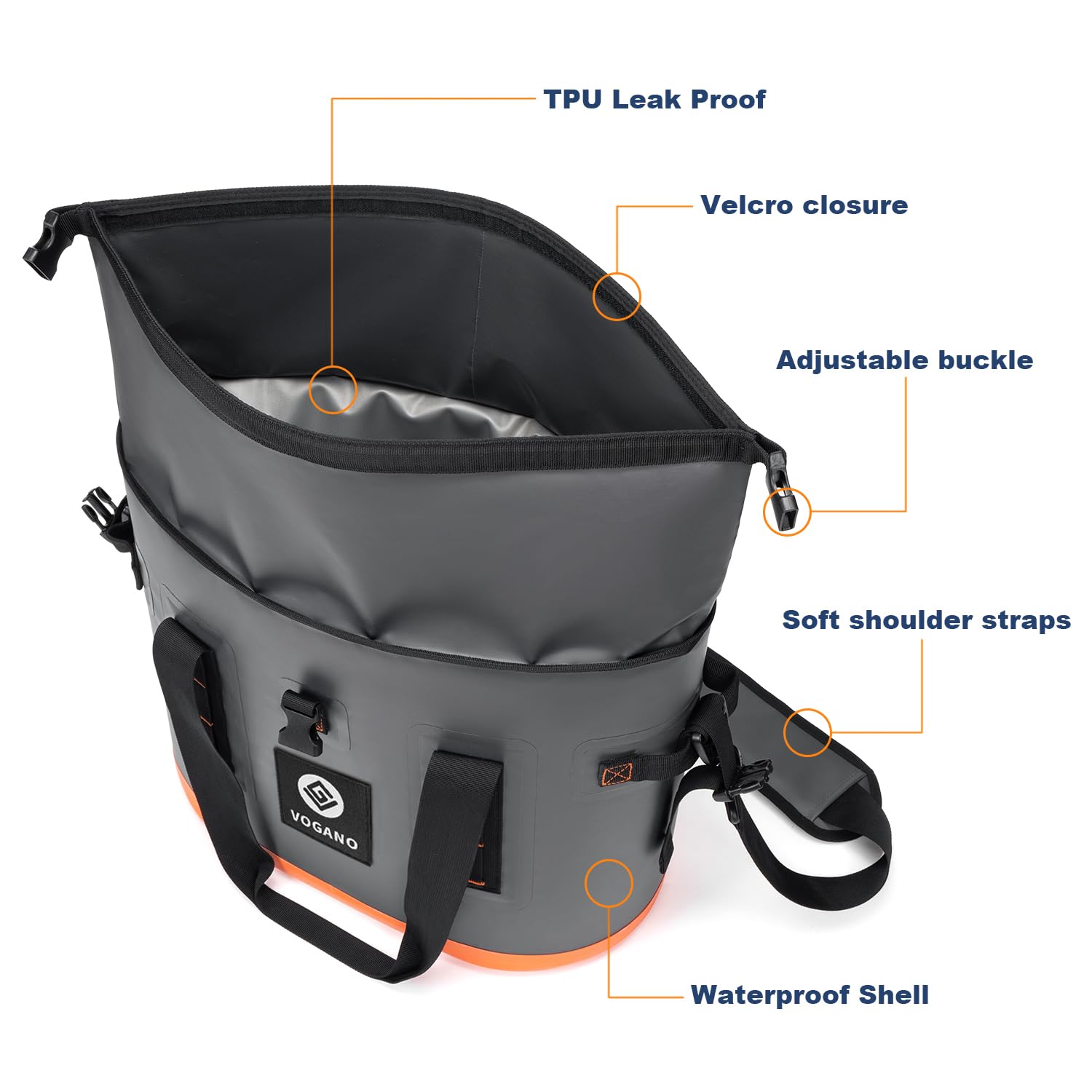 Vogano collapsible design folds to a compact 4-inch thickness for RV storage.