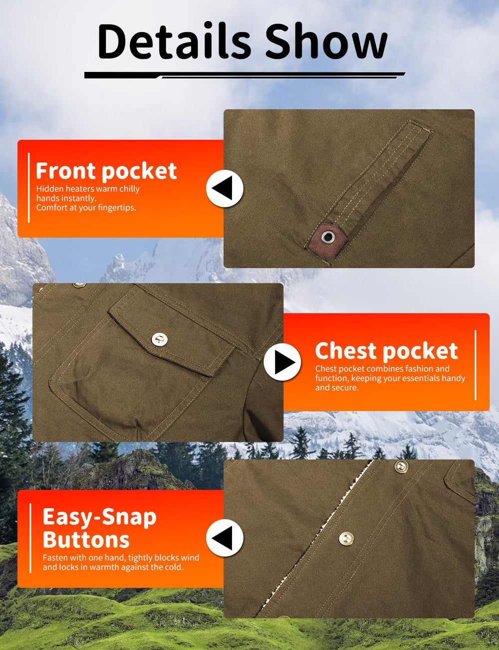 Vokora inner fleece-lining close-up reveals soft texture and cozy insulation.