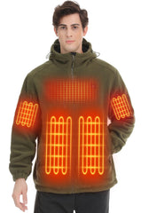 Vokora heated jacket front heat zones provide targeted warmth on the go