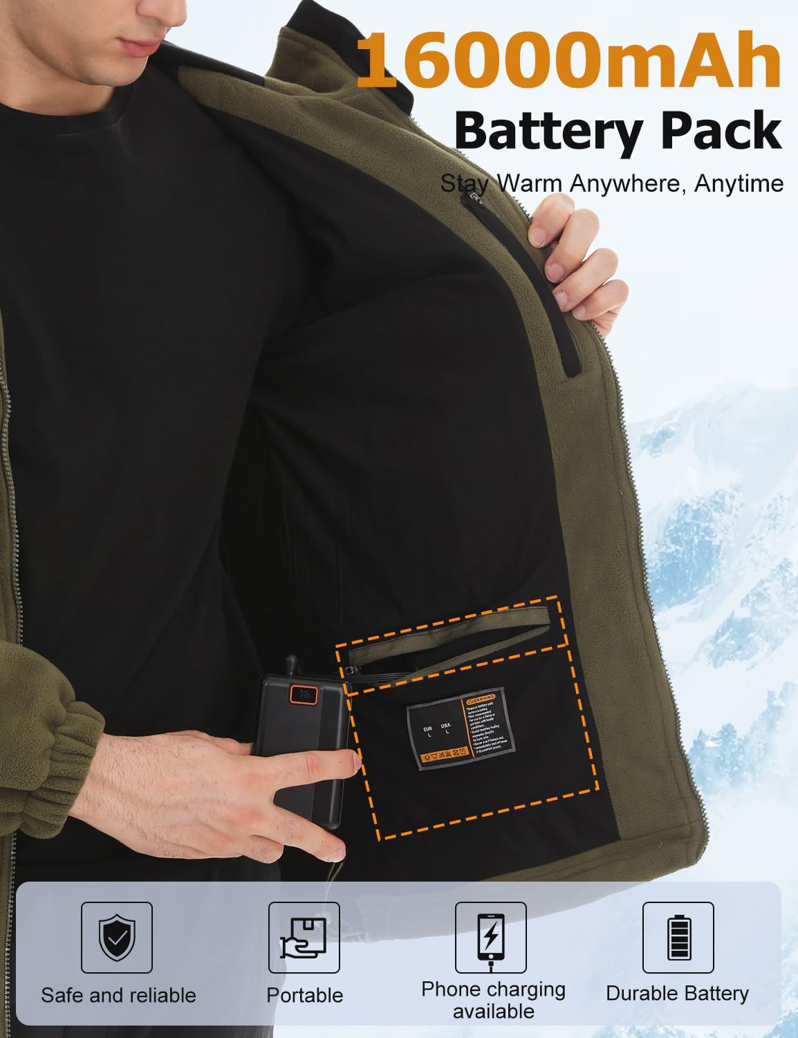 Vokora heated jacket keeps you warm during golf or chilly commutes