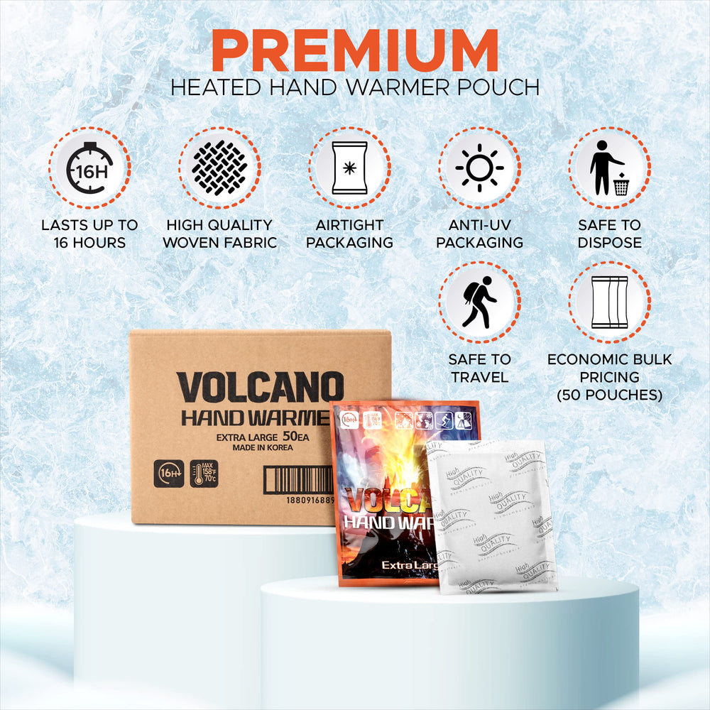 VOLCANO XL hand warmers safe disposal and odorless design.