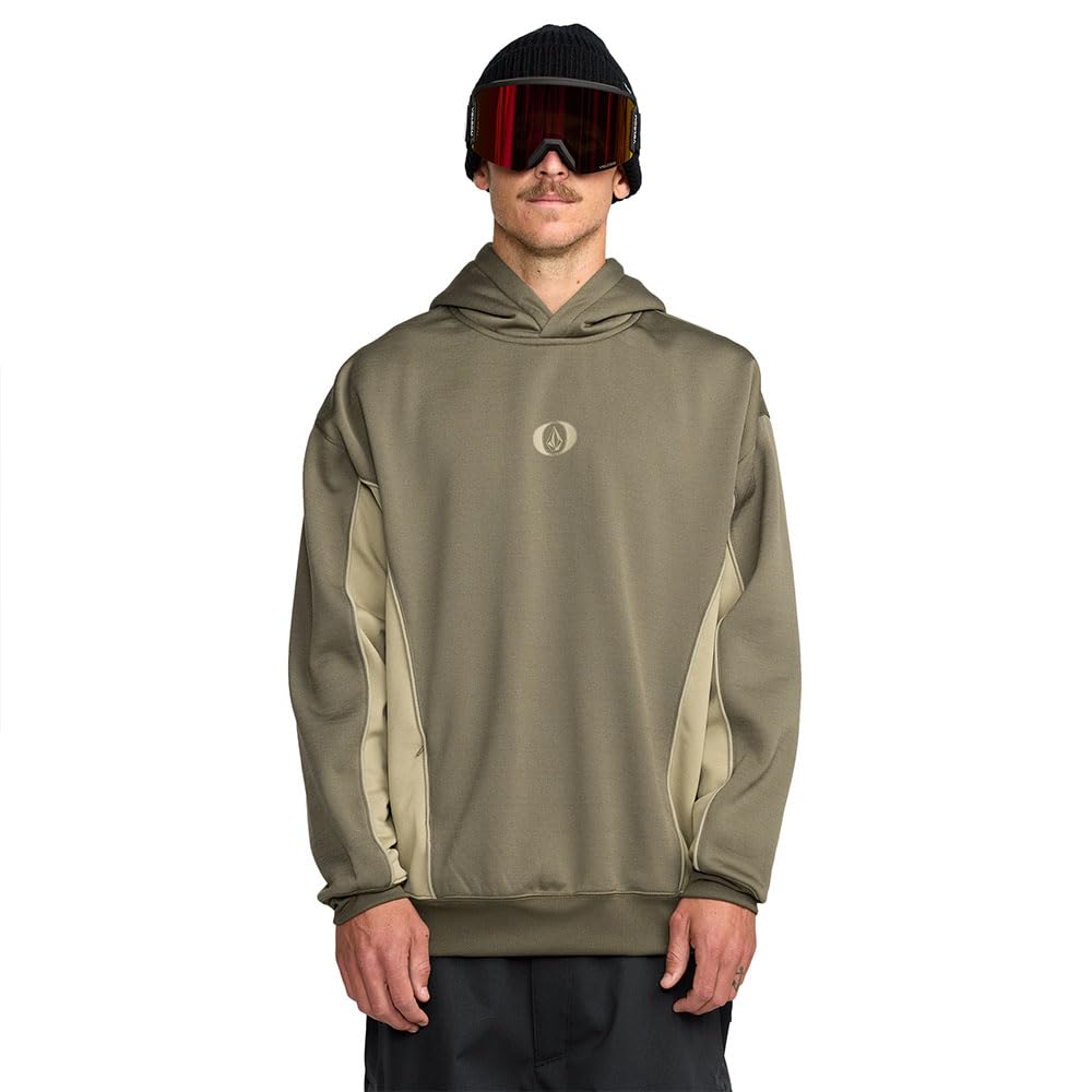 Volcom Vital Fleece Riding Hoodie front view for on-mountain warmth.
