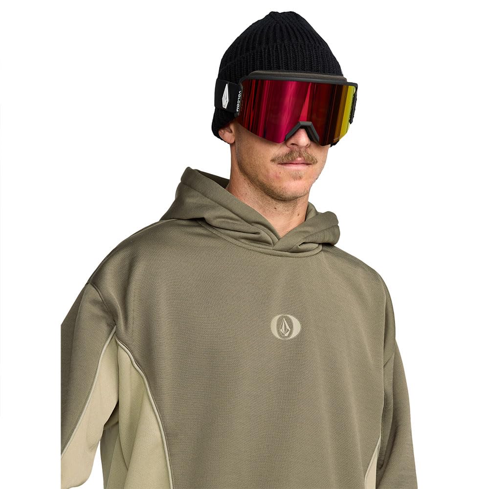 Volcom Vital Fleece Riding Hoodie on snow for après warmth.