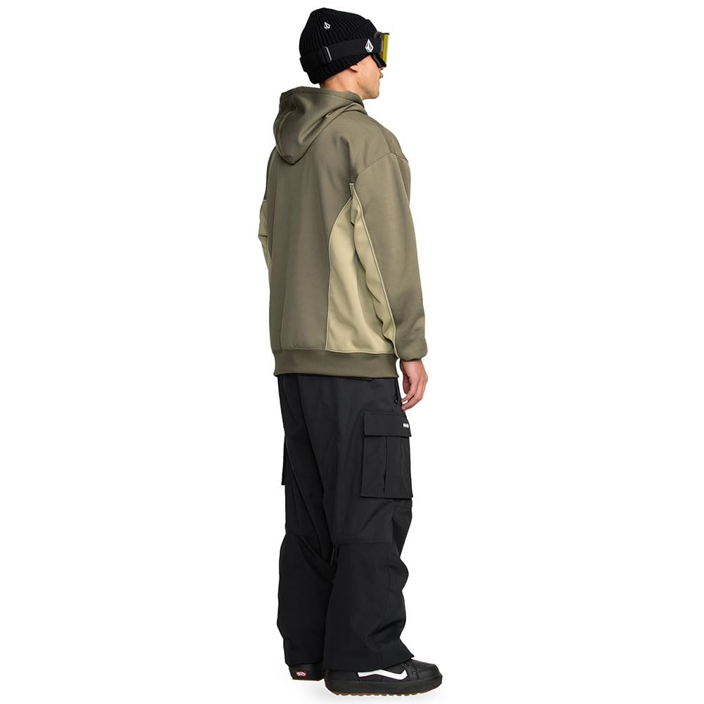 Volcom Vital Fleece Riding Hoodie thumbholes support glove integration.