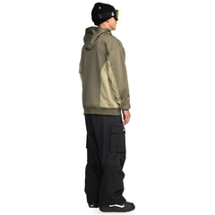 Volcom Vital Fleece Riding Hoodie thumbholes support glove integration.