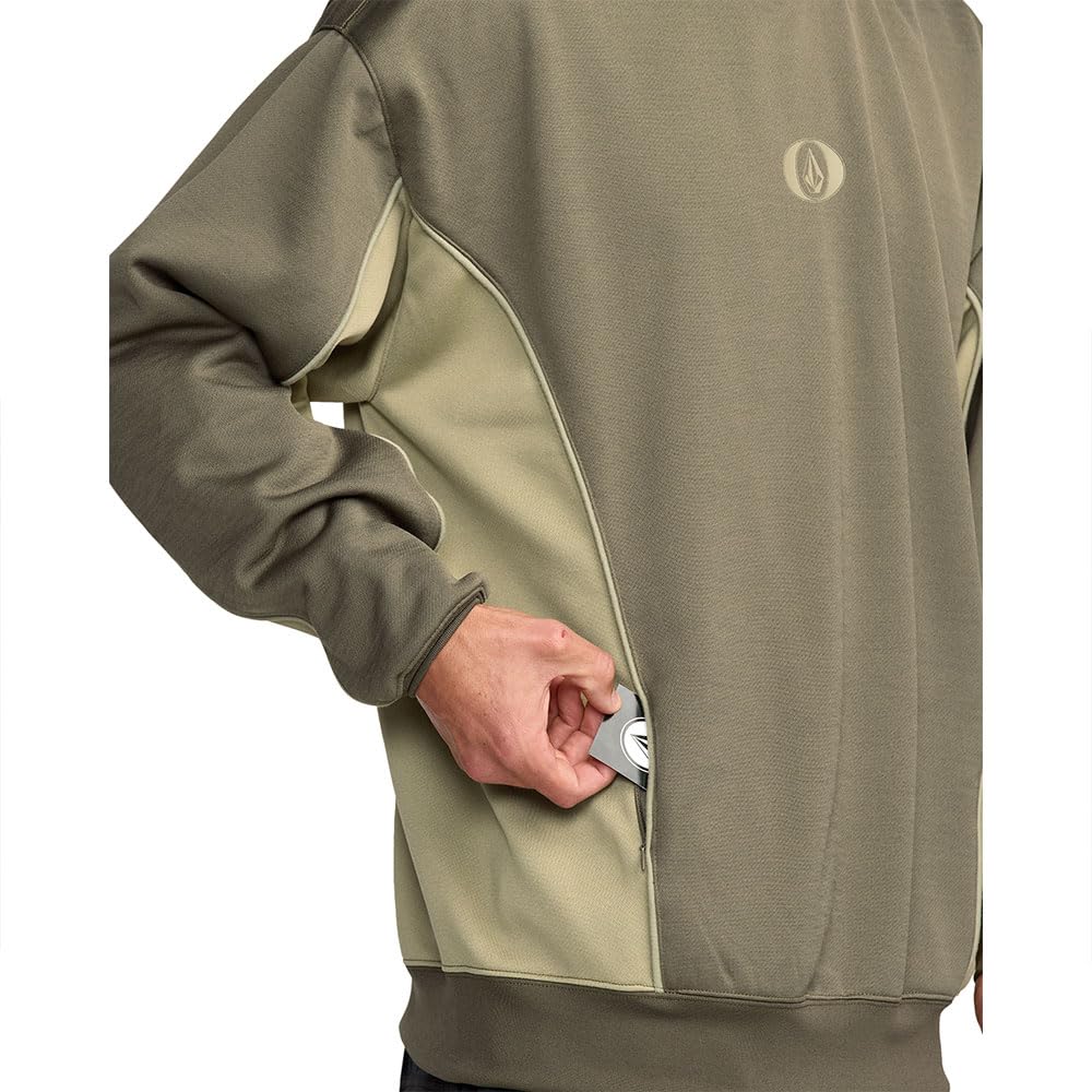 Volcom Vital Fleece Riding Hoodie water-repellent finish keeps you dry.