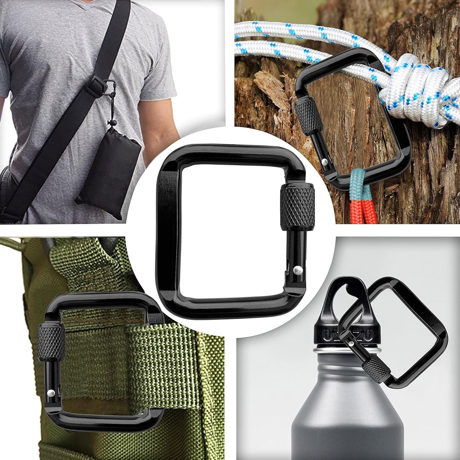 VONNST aluminum screw gate carabiner, lightweight and rust resistant