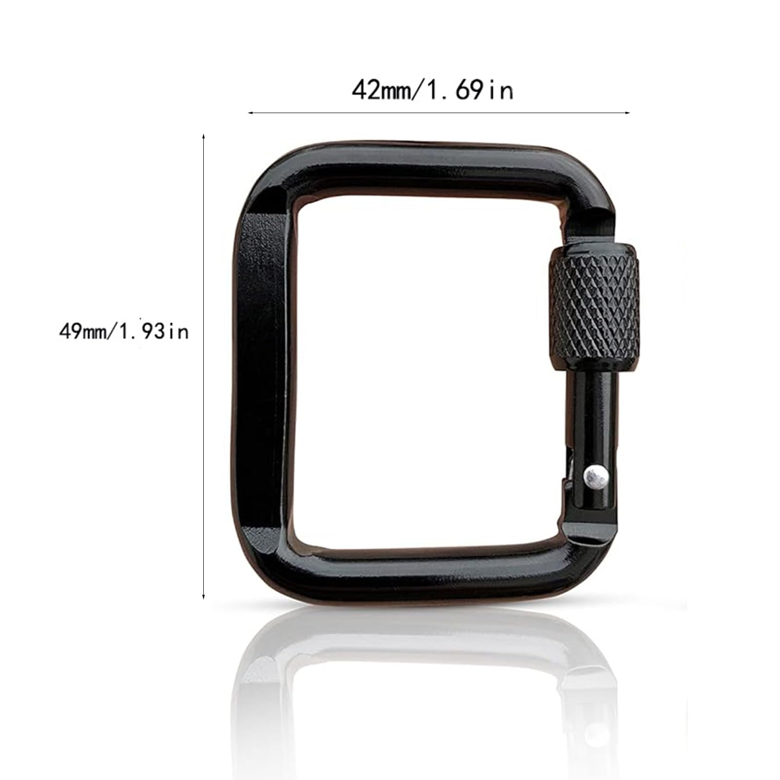 VONNST lightweight square carabiner ideal for hiking and travel gear