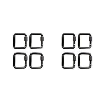 VONNST square carabiner with screw gate for secure camping gear attachment
