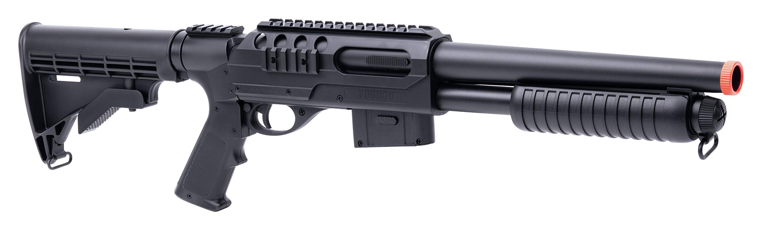 Spring-powered pump-action mechanism close-up