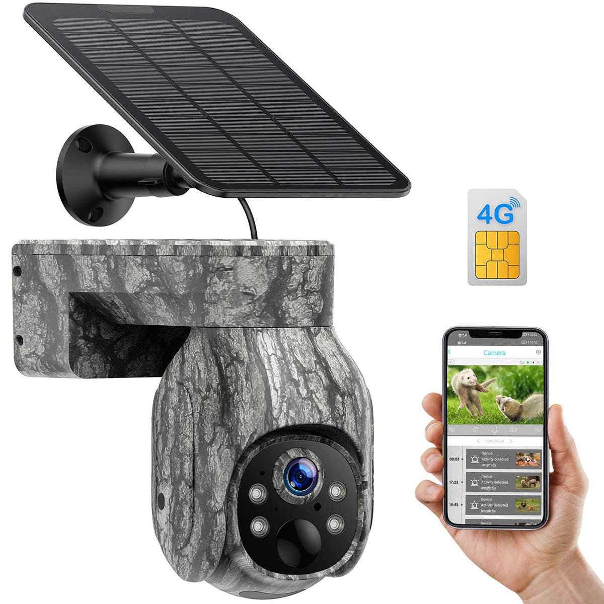 VOOPEAK 4G LTE Trail Camera front view showing compact rugged design for remote scouting