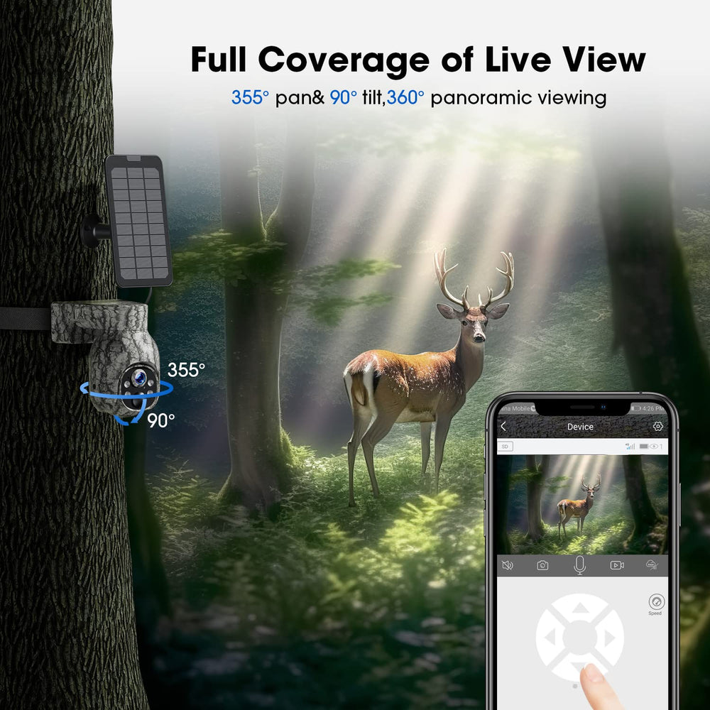 VOOPEAK 4G LTE Trail Camera night vision mode image showcasing infrared clarity