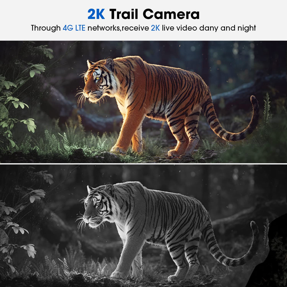 VOOPEAK 4G LTE Trail Camera side angle with 355° pan and 90° tilt