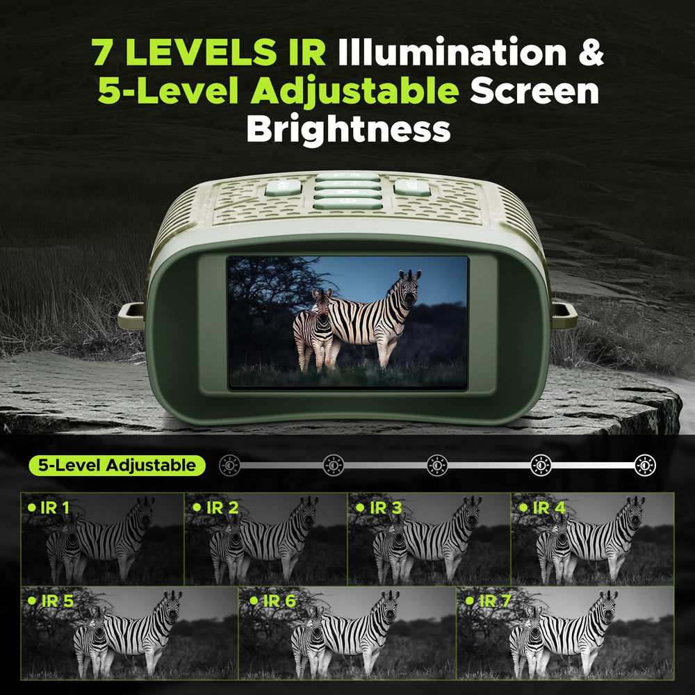 VOOPEAK Night Vision Goggles 10x zoom reveals distant details.