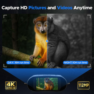 VOOPEAK captures 112MP photos and 4K videos for high-definition nighttime records.