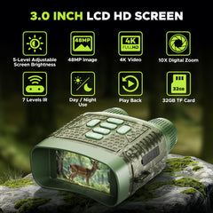 VOOPEAK Night Vision Goggles capture 48MP photos with crisp nighttime detail.