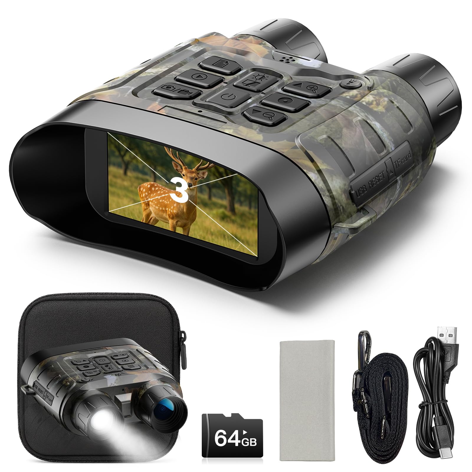 VOOPEAK night vision goggles 4K full-color view for day-to-night exploration.