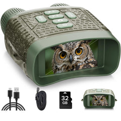 VOOPEAK Night Vision Goggles 4K video clarity for night wildlife observation.