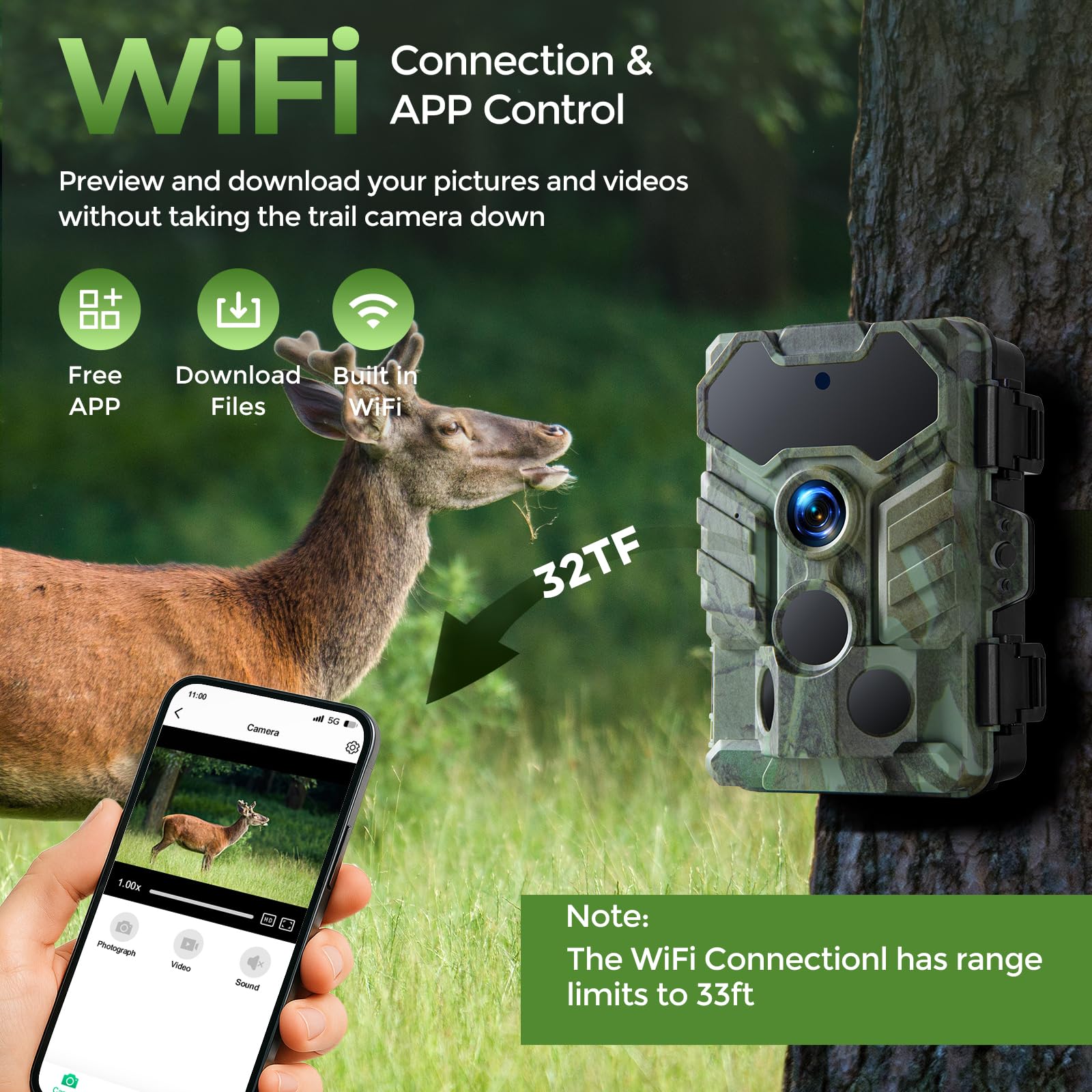 VOOPEAK 32MP night-vision captures clear wildlife photos