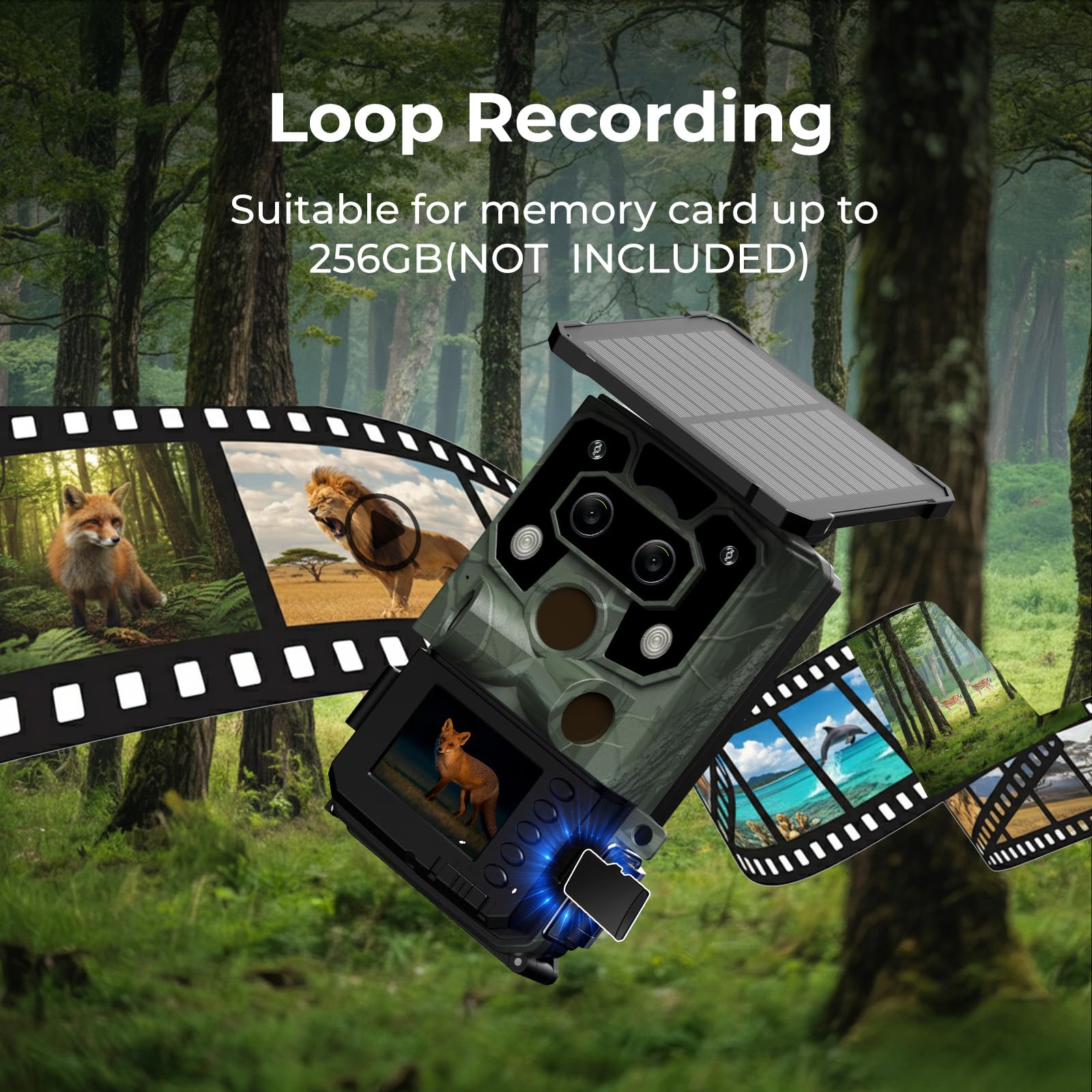VOOPEAK camera battery slot supports dry cells for flexible power.