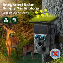 VOOPEAK trail camera dual-lens system enables UHD daytime capture and night optimization.